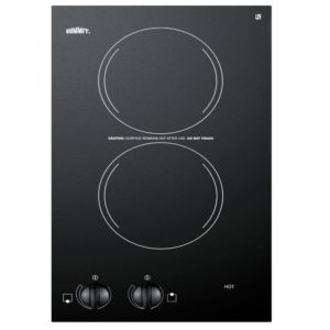 12 in. Radiant Electric Cooktop in Black with 2 Elements