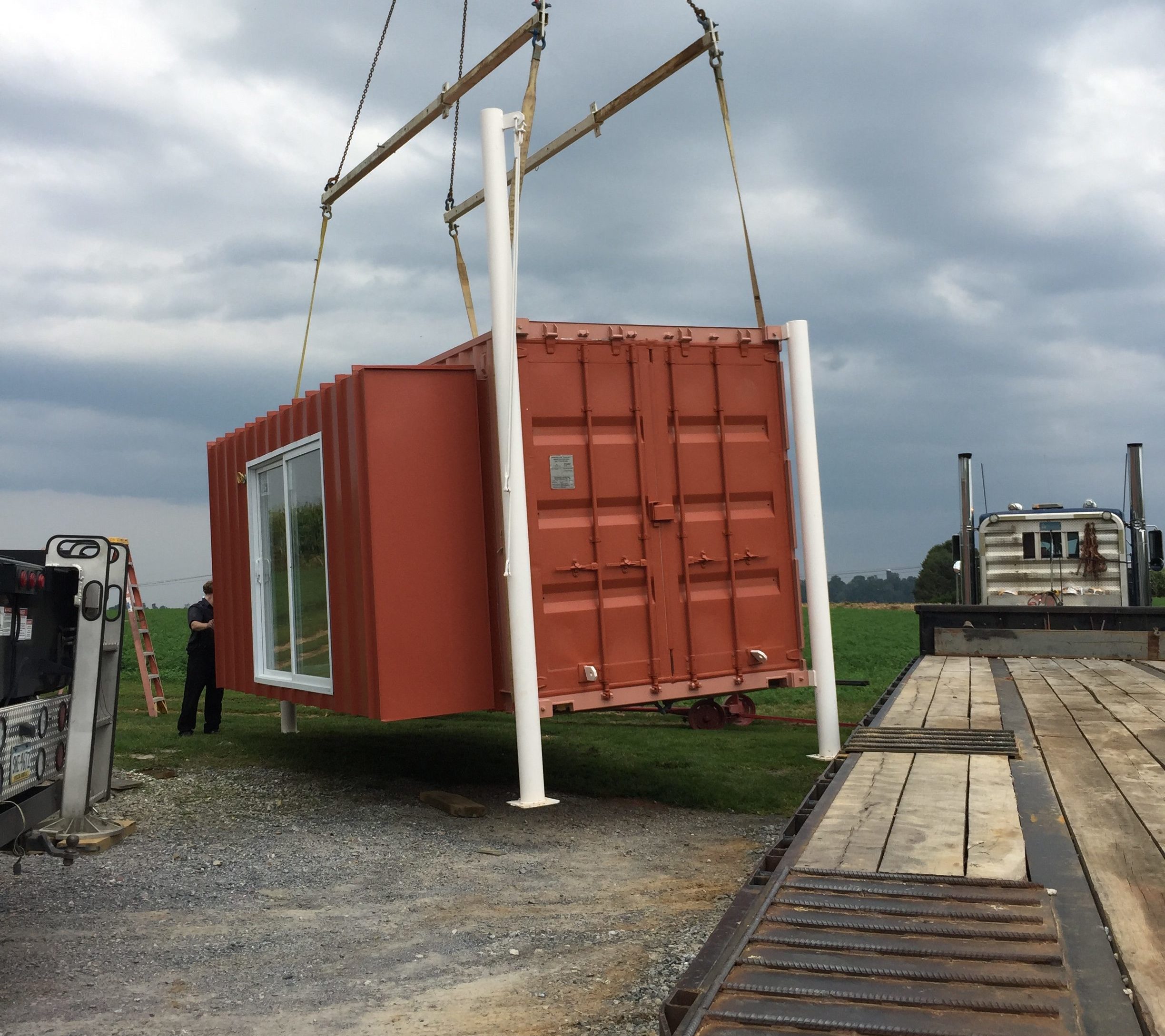 Cwc Wake Container Van Leaving the factory - CW Dwellings