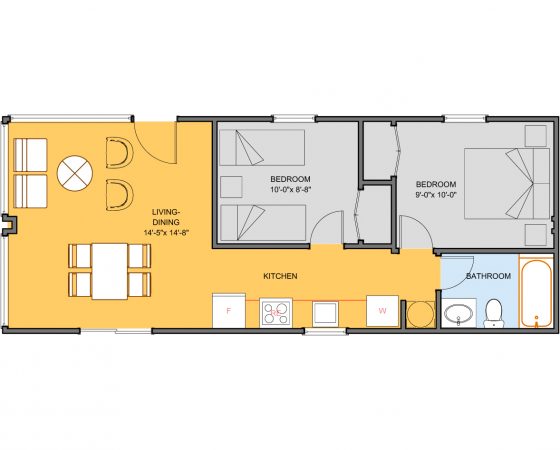 HS20E00 – House Owl 640 – 2 Bedrooms